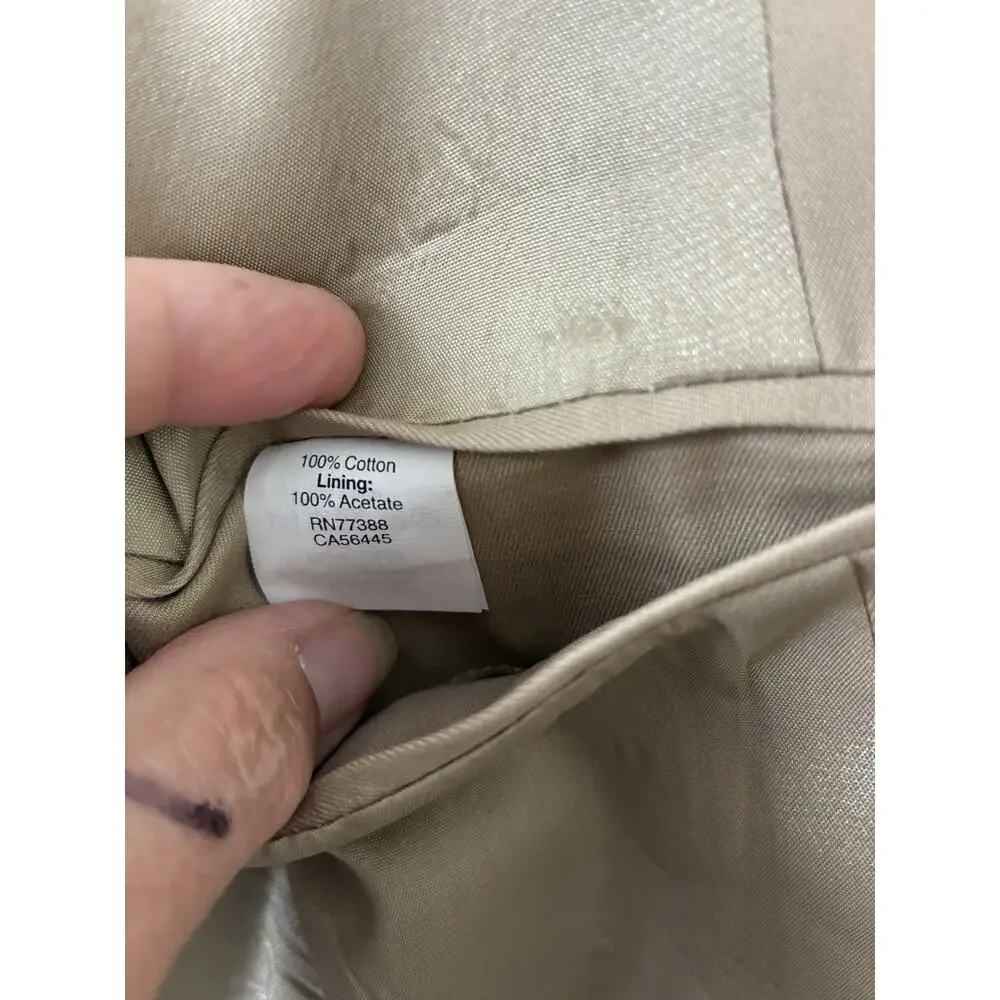 J Crew Thompson Blazer Tan Two-Button Cotton Jacket Sport Coat Sz 42R Men's